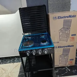 Electromate Free Standing 3 Gas Burner +1 With Shelves