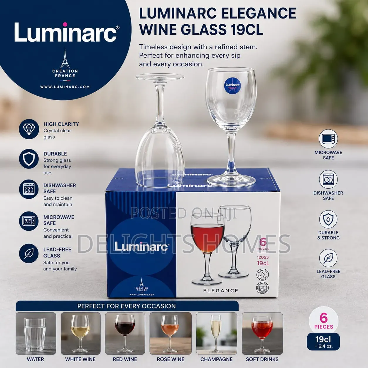 Luminarc Elegance Wine Glass_b