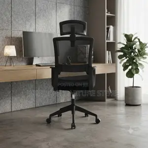 Office Chairs; High Back Ergonomic Office Fabric Chair With Headrest