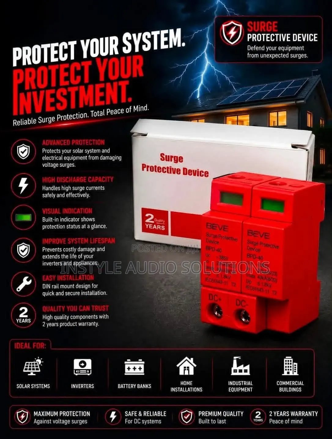 500V Surge Protector Device for Solar