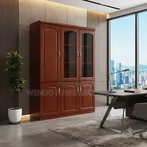 Office Cabinet; Diplomatic Office Cabinet With Three Mahogany Doors