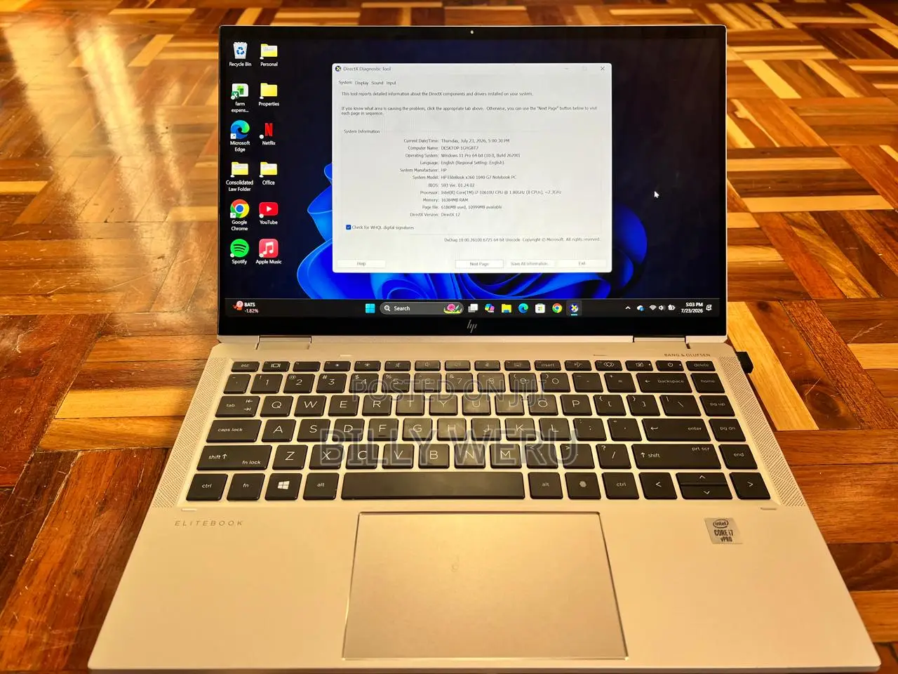 Laptop HP EliteBook x360 1040 G7 16GB Intel Core i7 SSD 1T