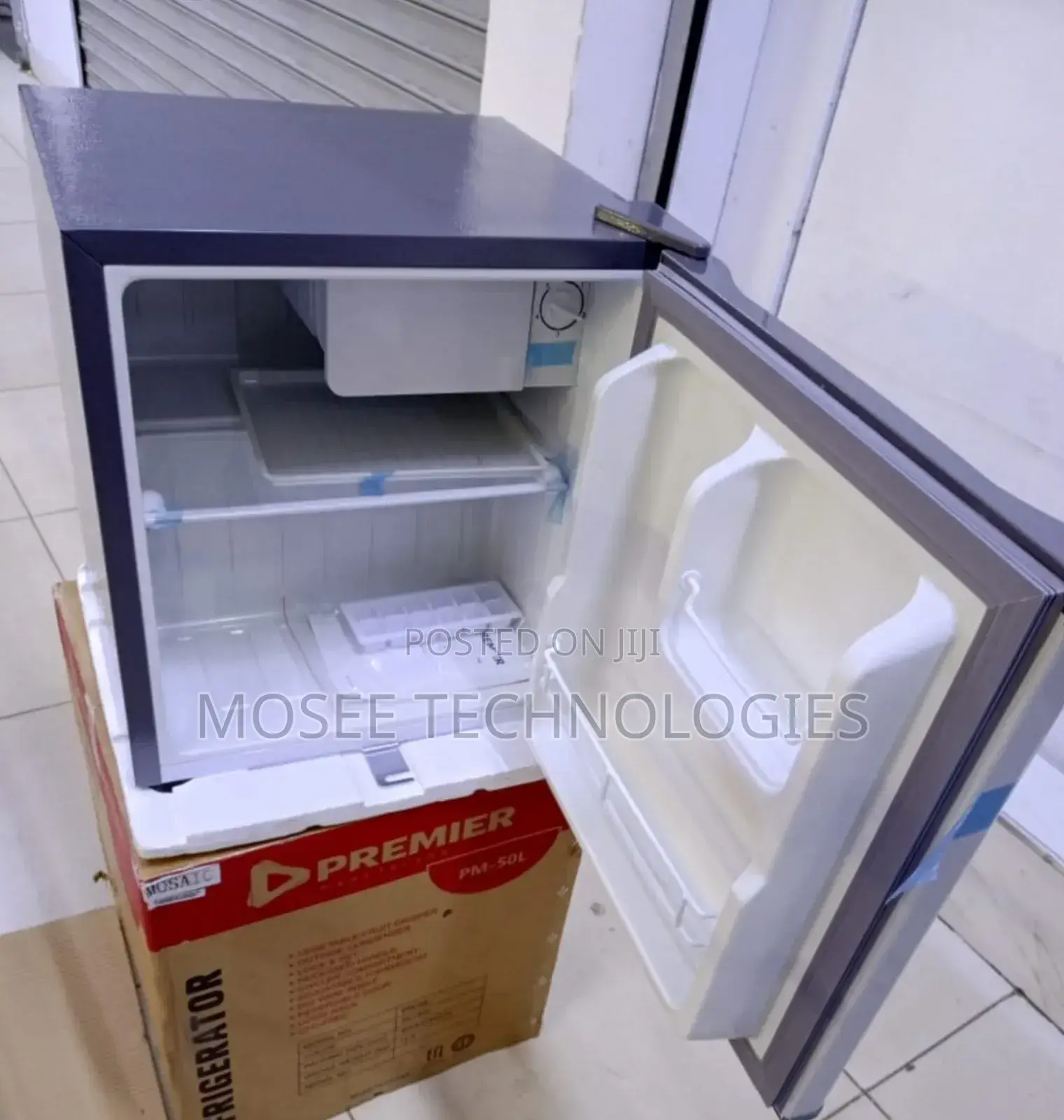 Premier 50L Compact Mini Fridge Single Door Refrigerator Silver