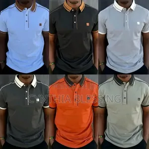 Fashion Button Tshirts Collar Neck