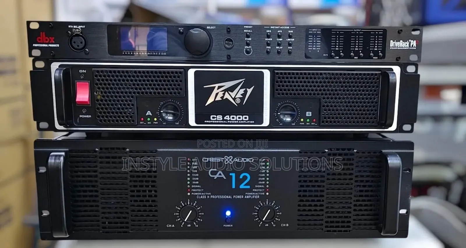 Drive Rack DBX PA2 ,Peavey Cs4000 Powered Amplifier CA12 Crest Audio