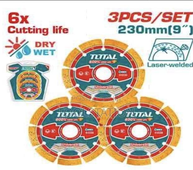 3 PCS Laser Welded Diamond Cutting Disc 3Pcs/Set Size: 230mm(9")