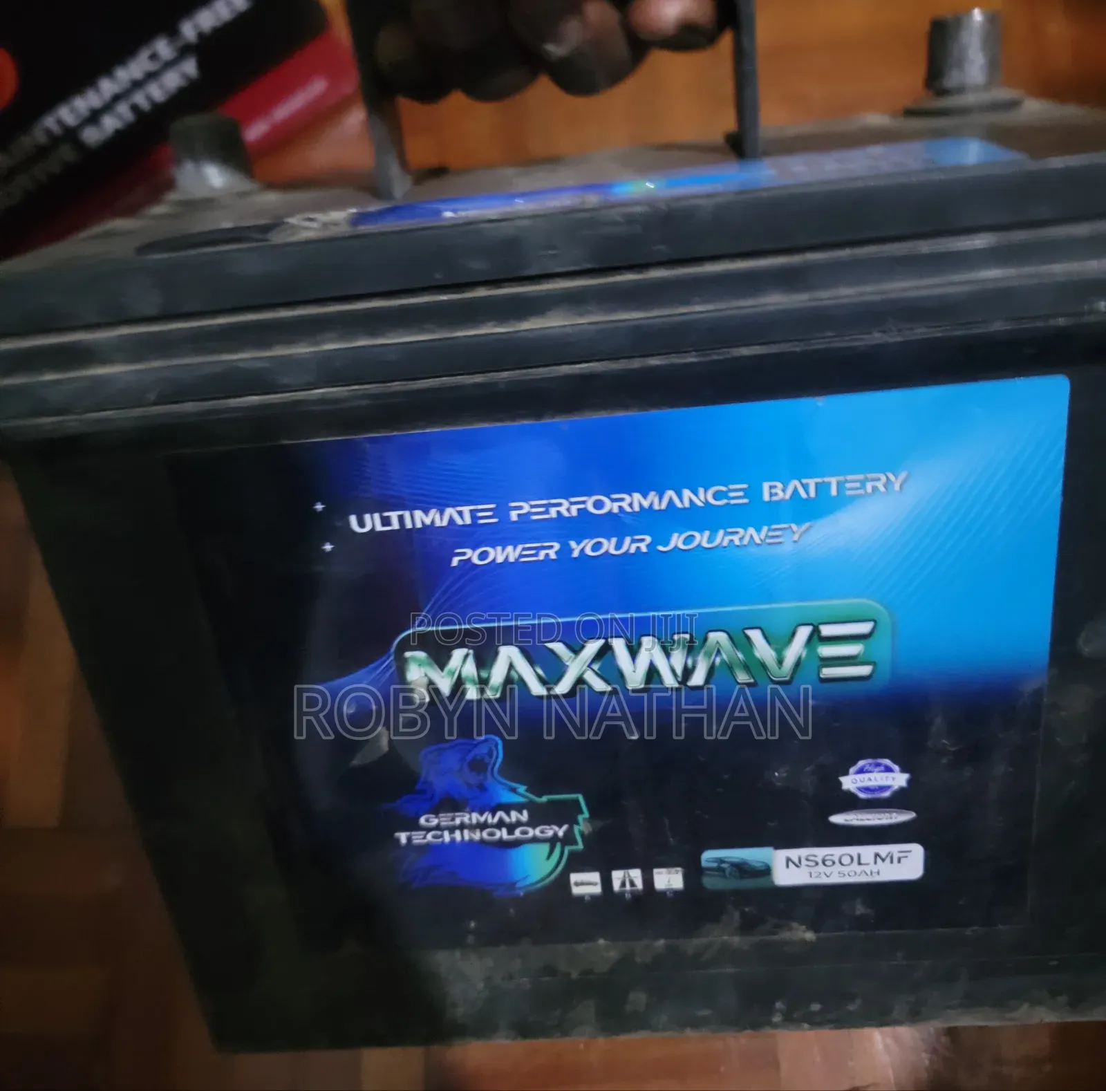 Maxwave 12V 50Ah Maintenance-Free Car Battery (NS60LMF) – Used 2 Weeks