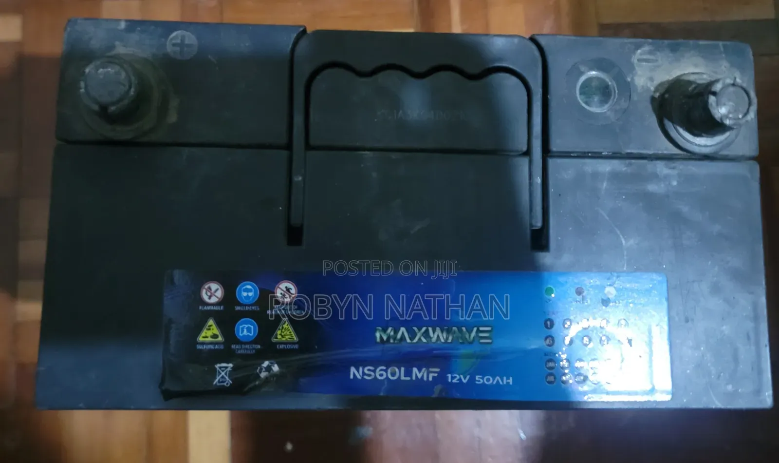 Maxwave 12V 50Ah Maintenance-Free Car Battery (NS60LMF) – Used 2 Weeks