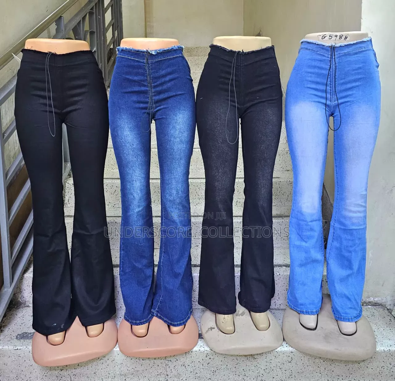 Light-Wash Flare Jeans