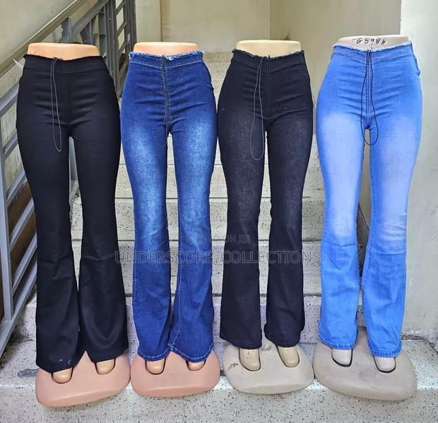 Light-Wash Flare Jeans