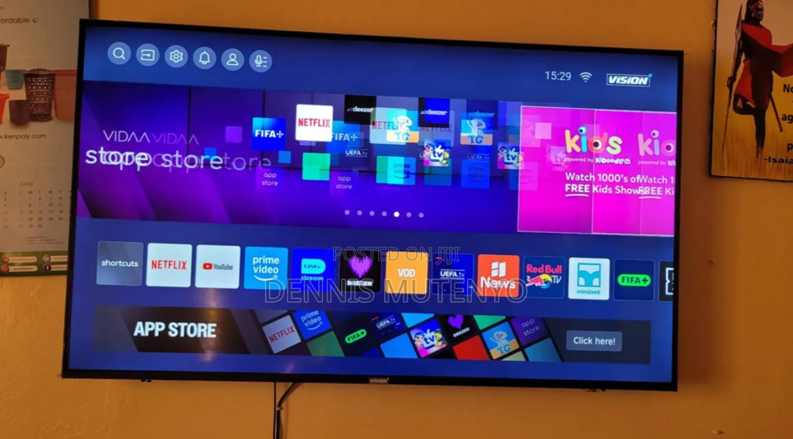 Vision Plus 50" Vidaa Frameless TV