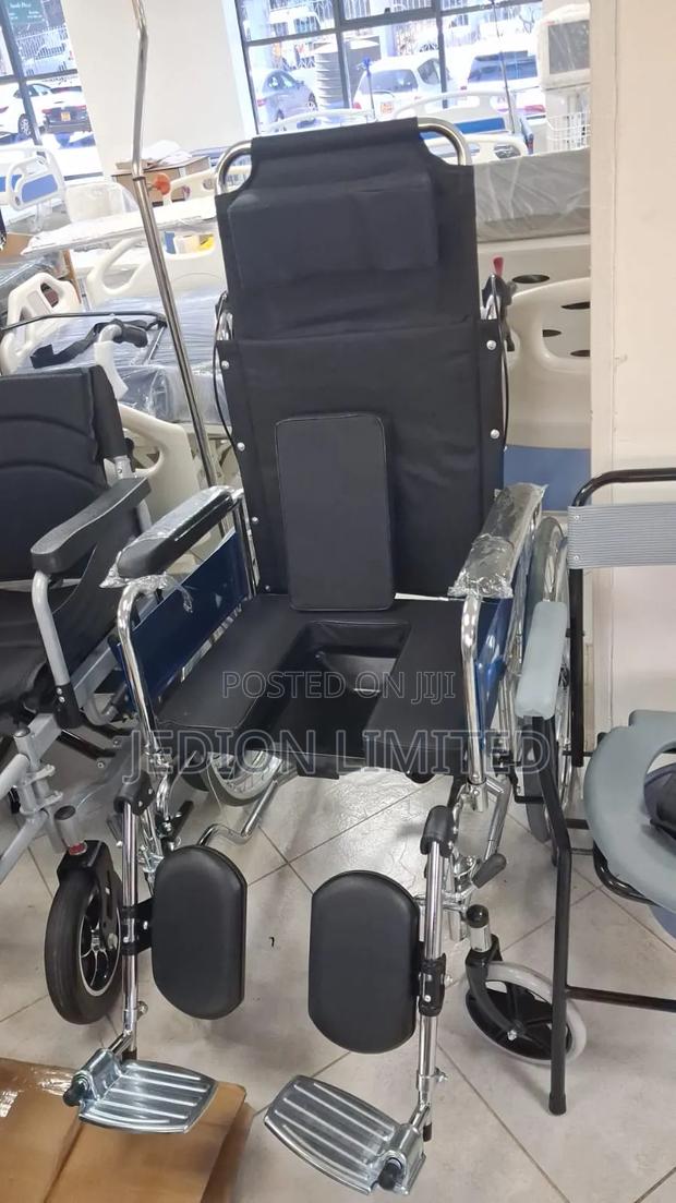 Reclining Wheelchair With Commode - thumbnail 2