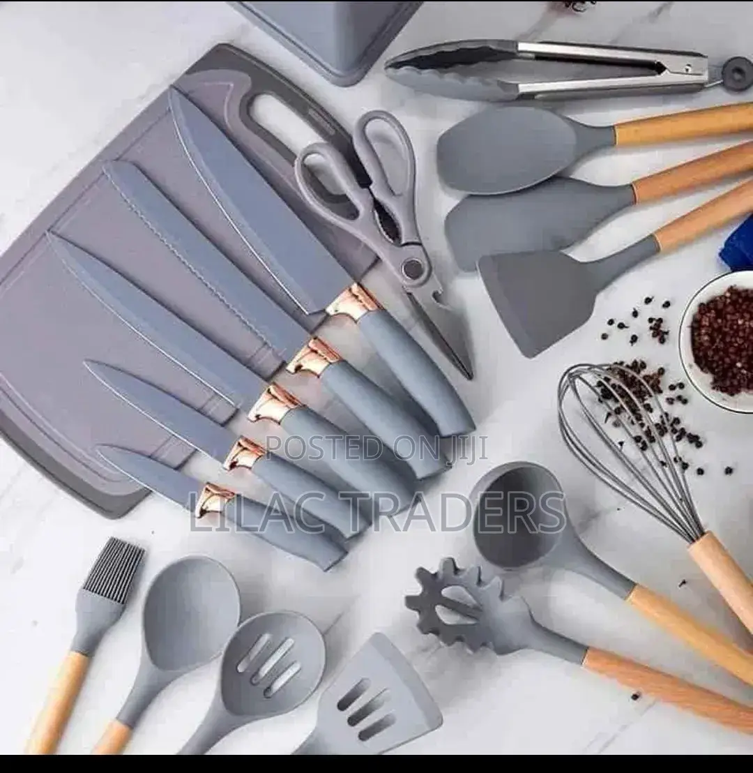 Grey Silicone Spoon 19pcs