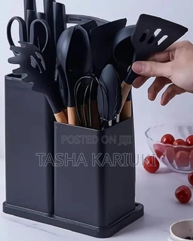 Black Executive Silicone Spoon - main view