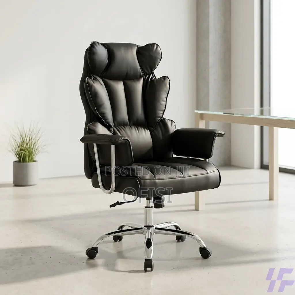 Office Chair; Orthopedic Leather Office Seat