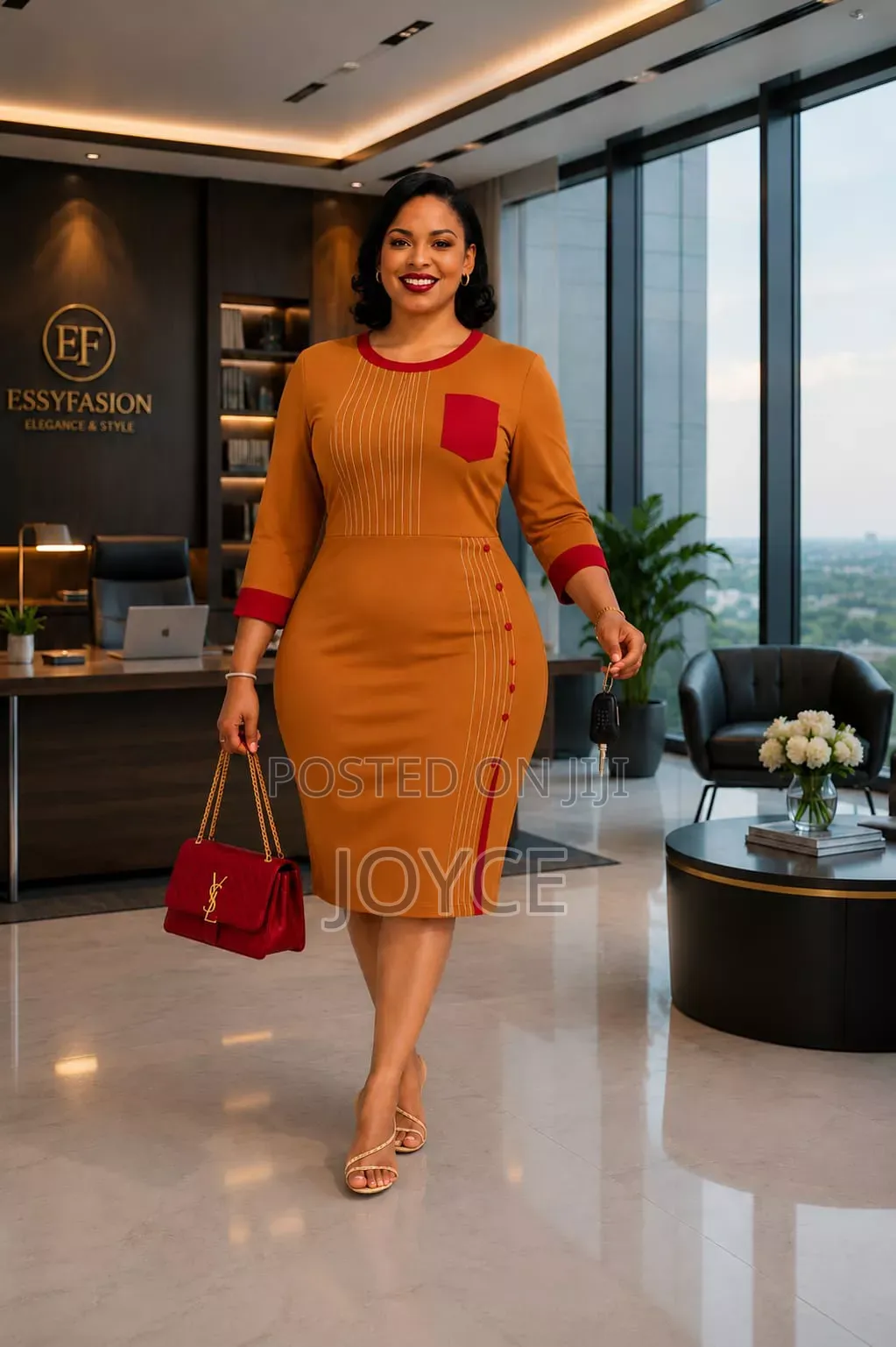Round Neck Straight Dress