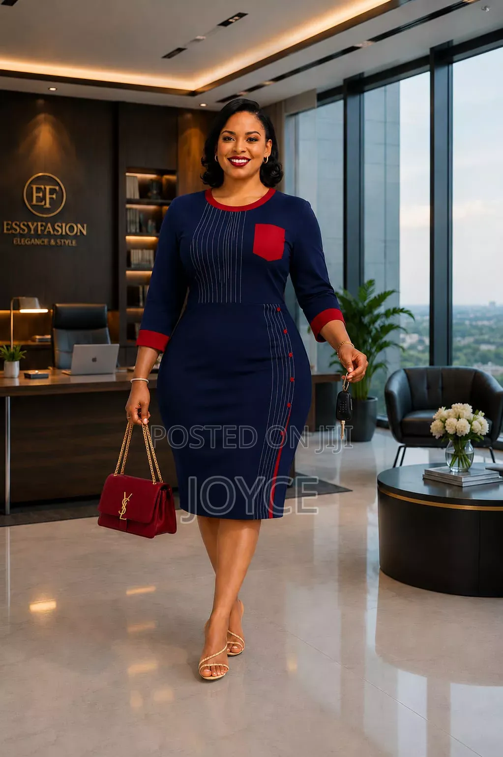 Round Neck Straight Dress