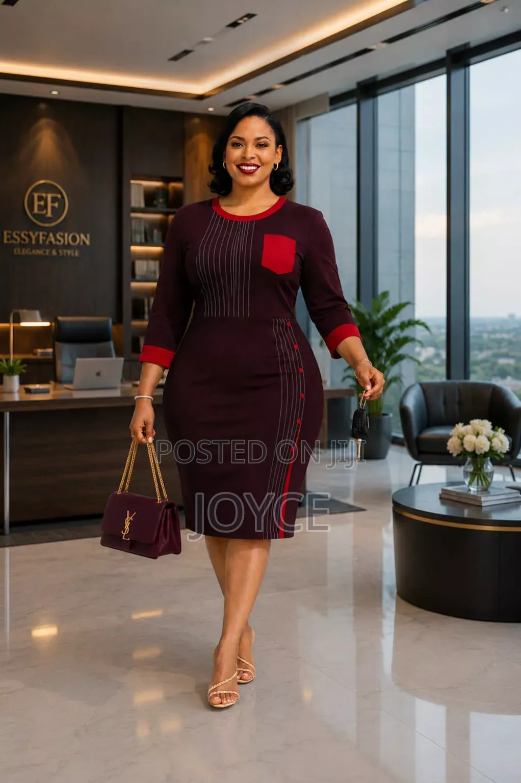 Round Neck Straight Dress