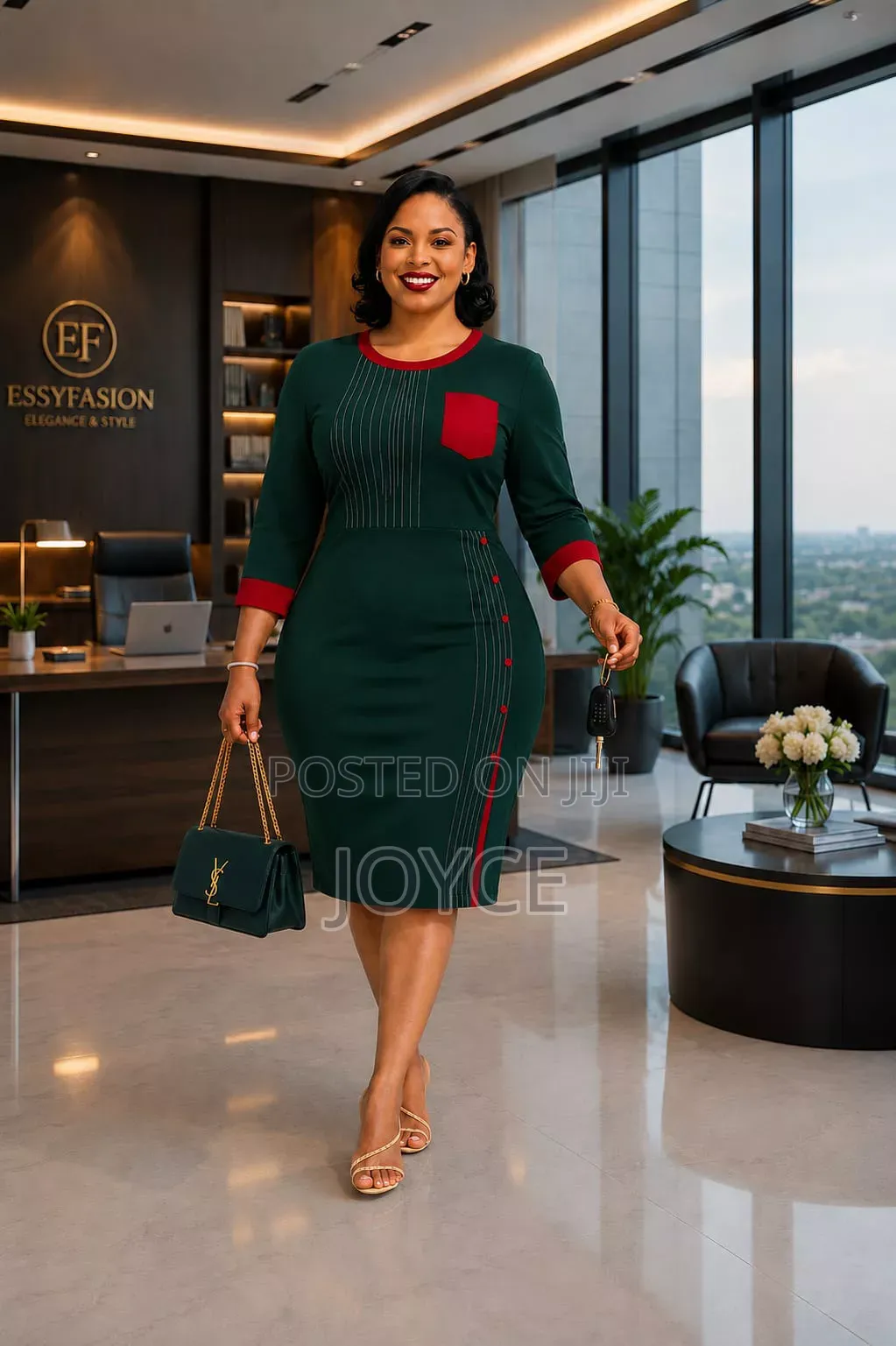 Round Neck Straight Dress