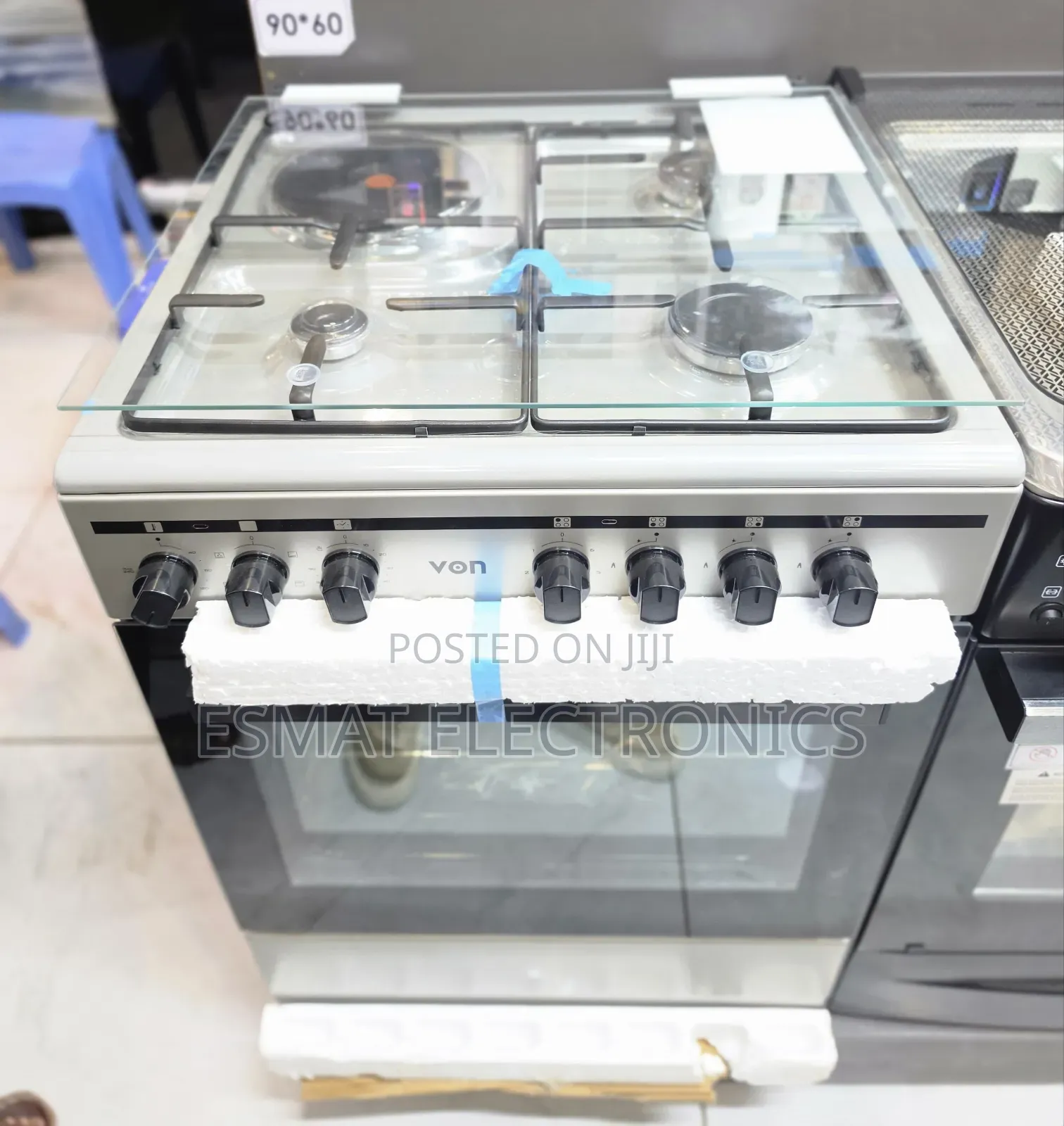 Von Cooker 4 Gas + 2 Electric – Silver(VCF964241NFS)