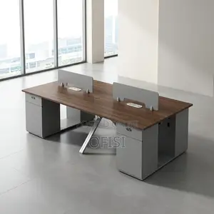 Office Workstation; 4-Way Modern Staff Office Desk/ Workstation