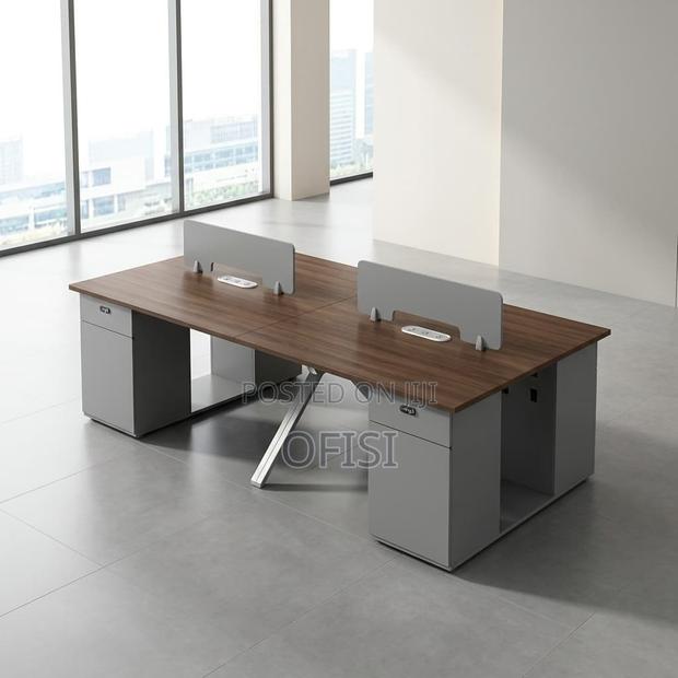 Office Workstation; 4-Way Modern Staff Office Desk/ Workstation - thumbnail 2