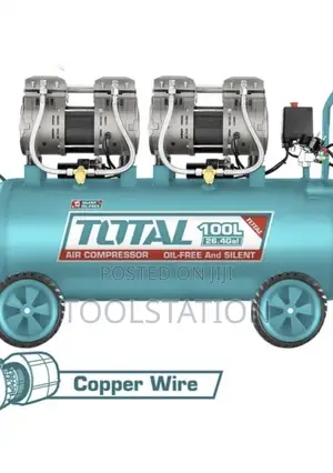 Air Compressor 2×1200W (3.2HP) Tank:100L(26.4Gal) Oil Free TCS