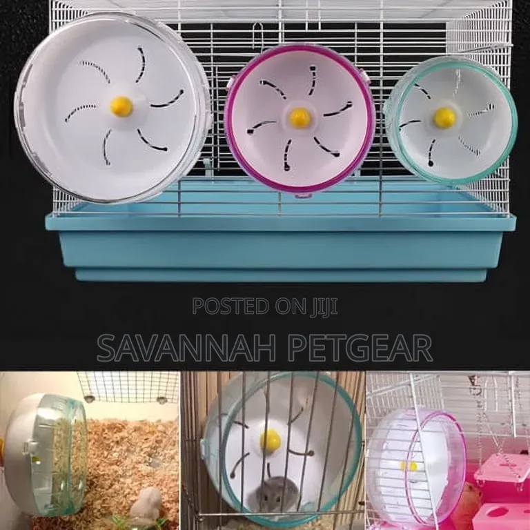 Hamster Running Jogging Wheel Indoor Sport Plastic Pet Exercise Toy
