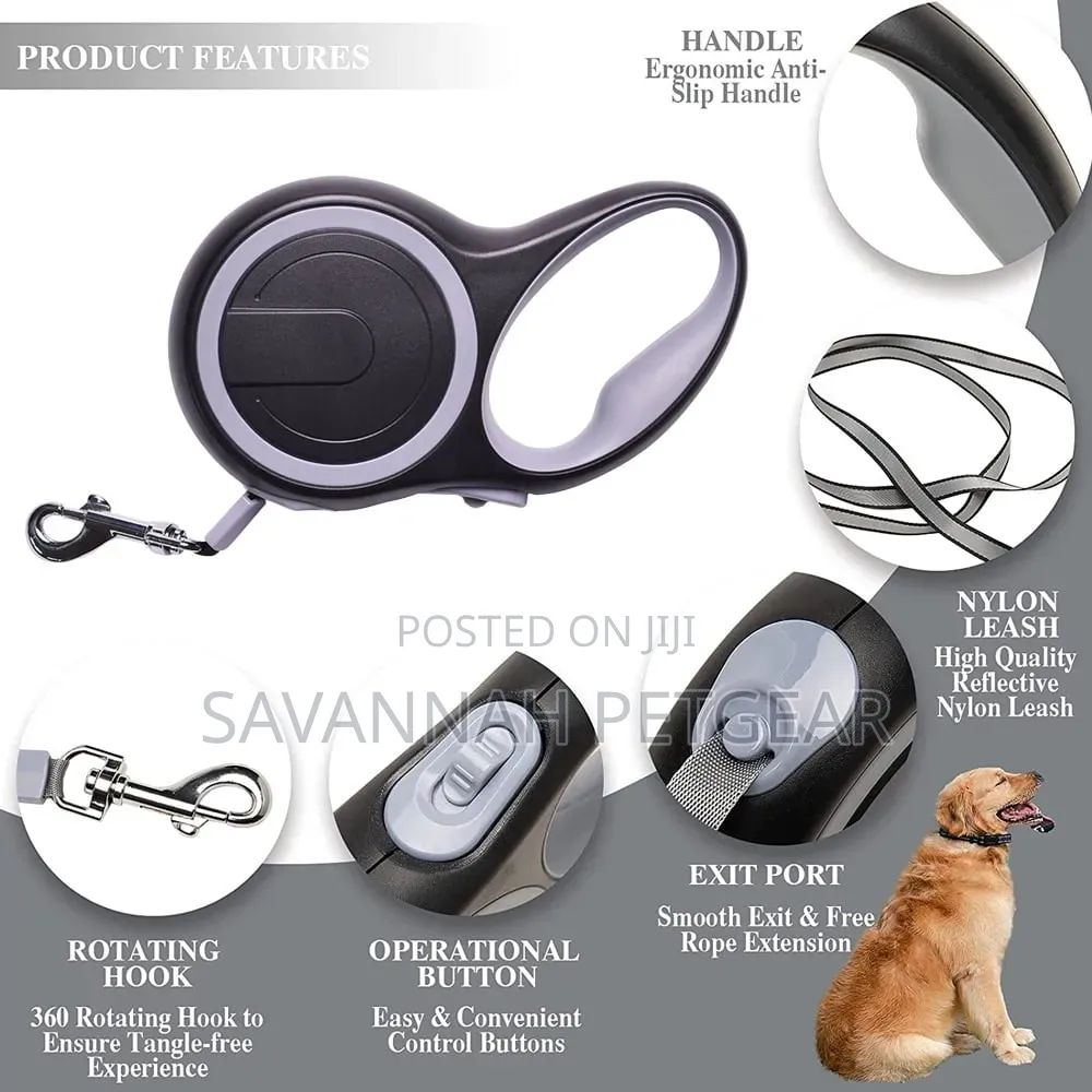 Heavy Duty Automatic Retractable Dog Leash - 8m Length