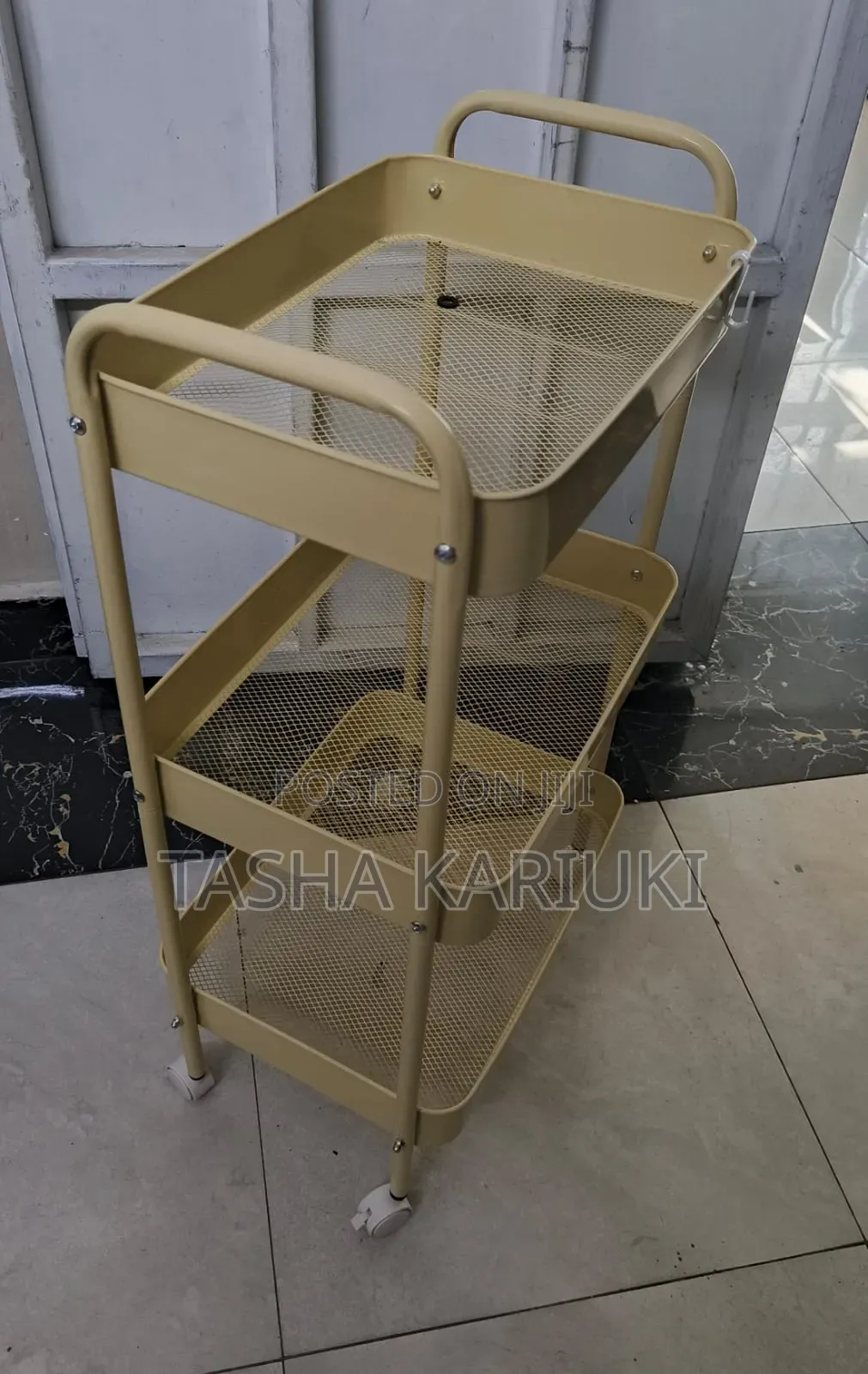 Metallic Rack 3 Layer With Wheels
