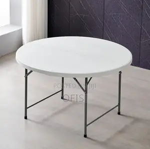 Foldable Table; 1.5M Round Plastic Outdoor Table