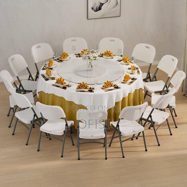 Foldable Table; 1.5M Round Plastic Outdoor Table - thumbnail 7