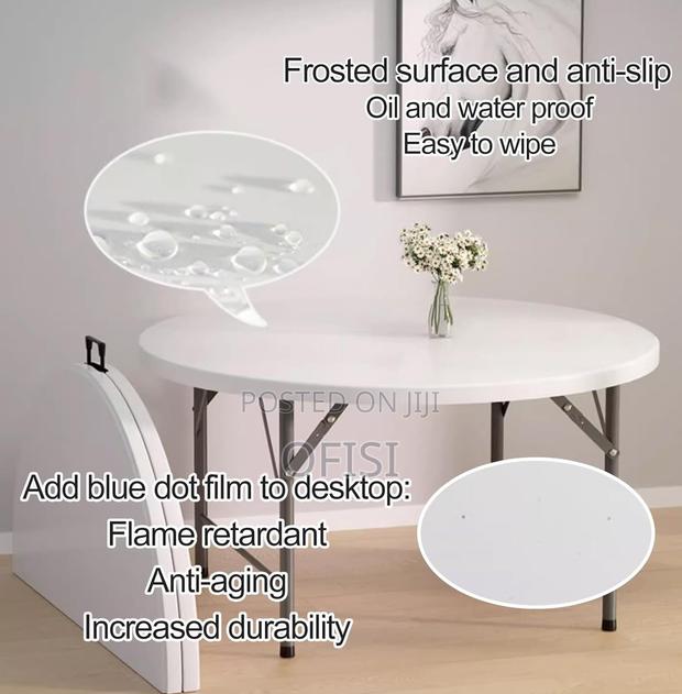 Foldable Table; 1.5M Round Plastic Outdoor Table - thumbnail 9