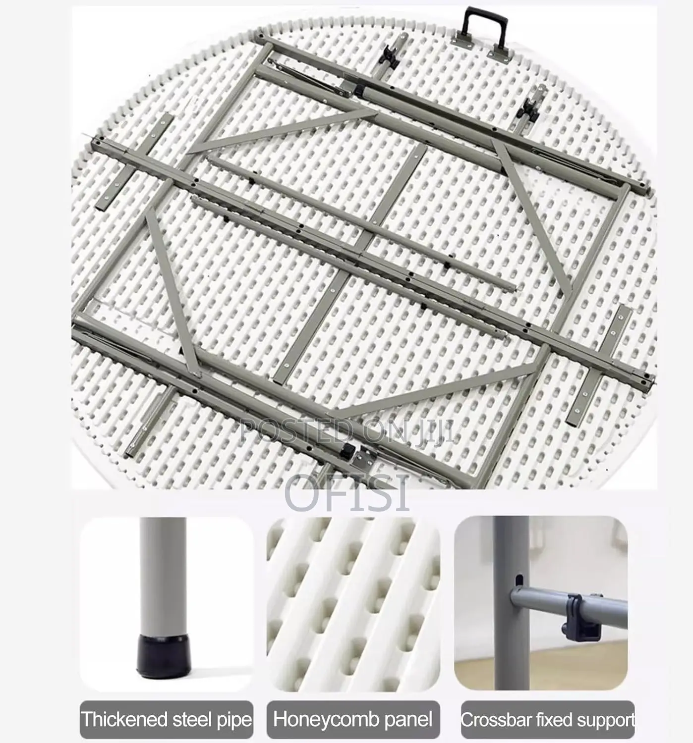 Foldable Table; 1.5M Round Plastic Outdoor Table