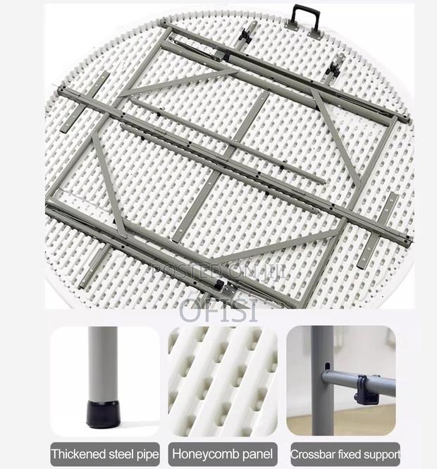 Foldable Table; 1.5M Round Plastic Outdoor Table - thumbnail 13
