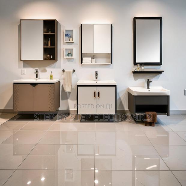 Modern Wall Mounted Bathroom Vanity Cabinet With Mirror Storage Unit