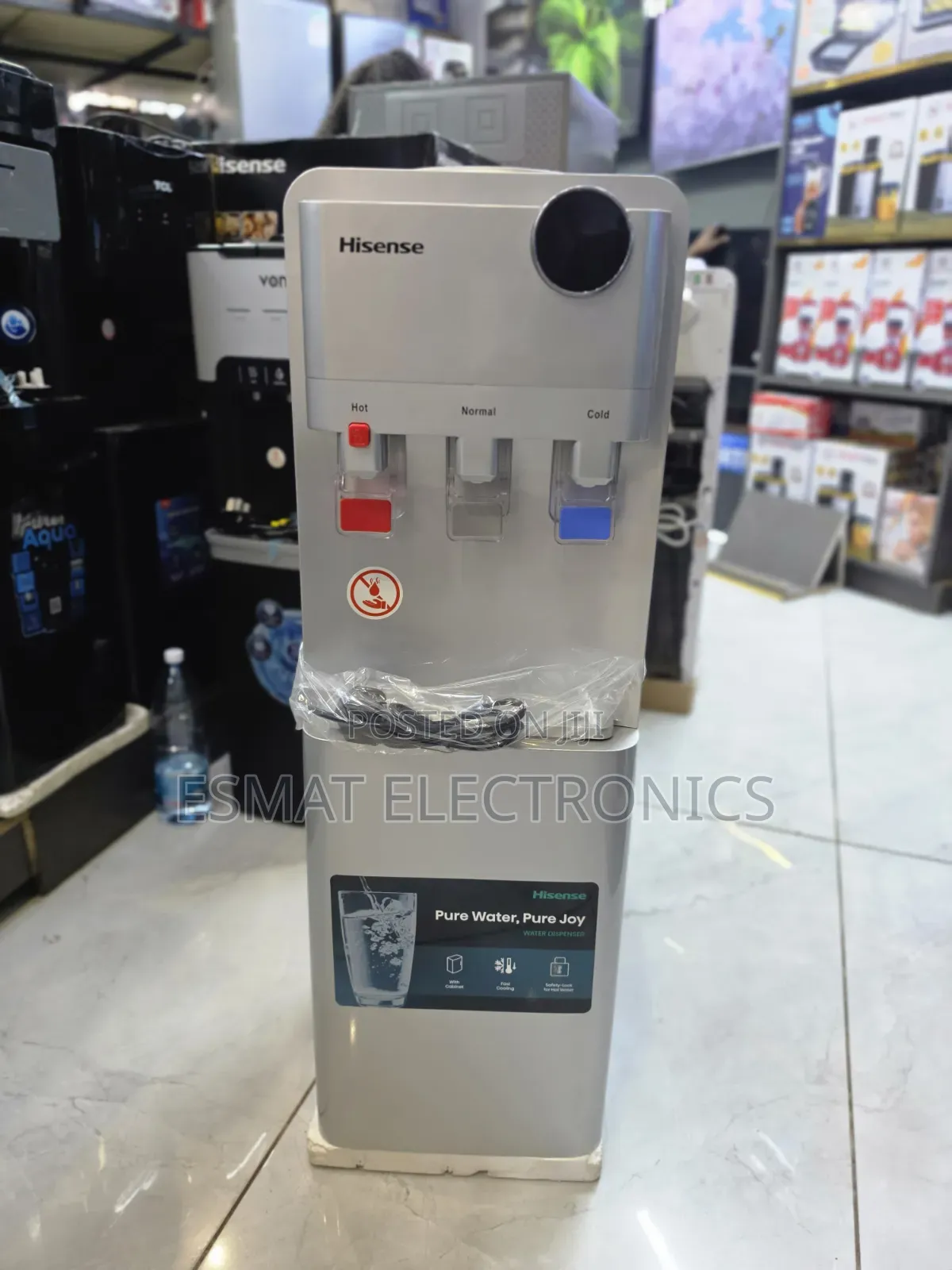 Hisense H96WDTS3S2 Water Dispenser Silver Hot, Normal Cold