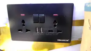 Dual Universal Wall Socket With Dual USB Port-13a