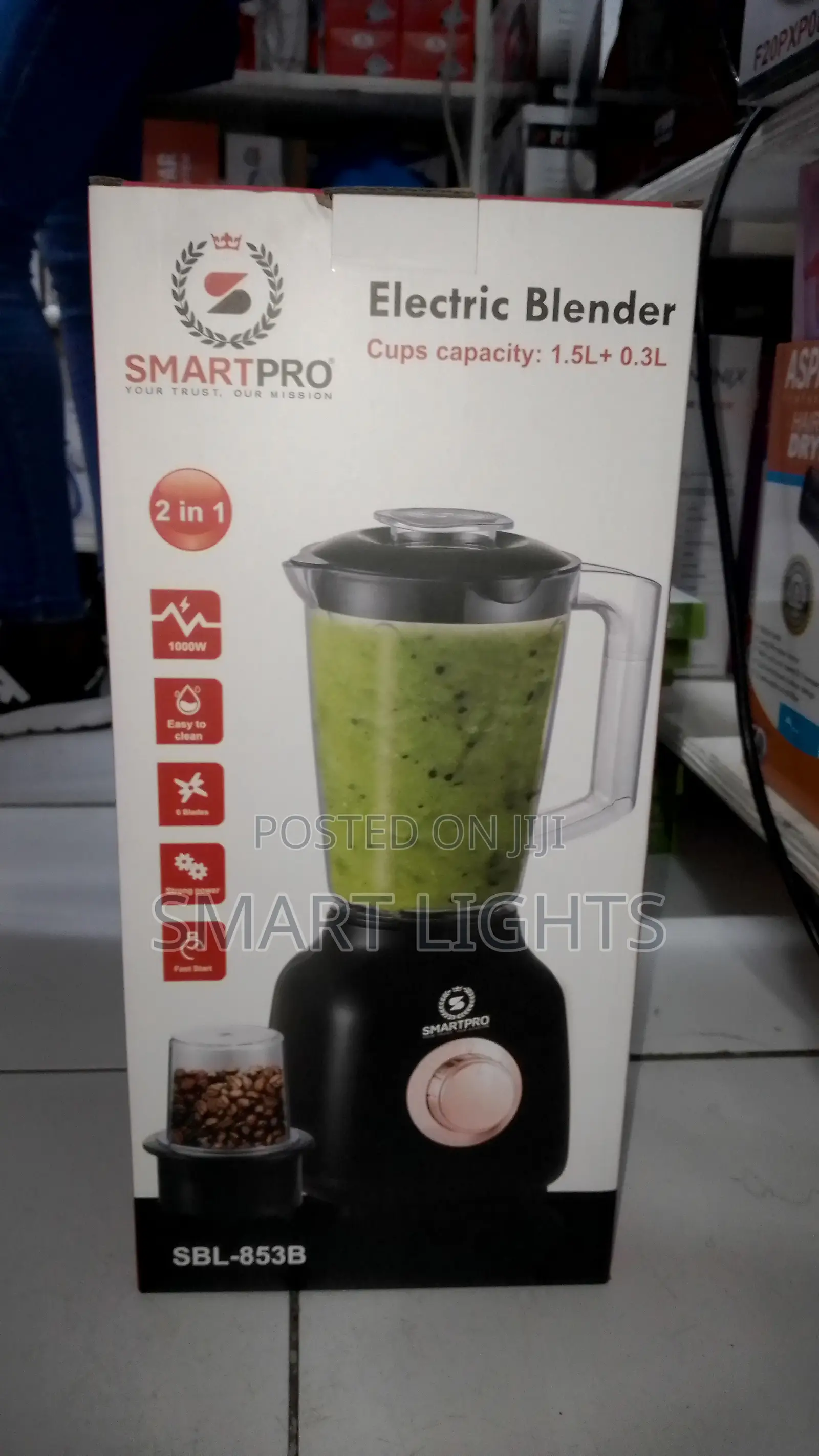 SmartPro 2-in-1 Electric Blender Grinder 1.5L