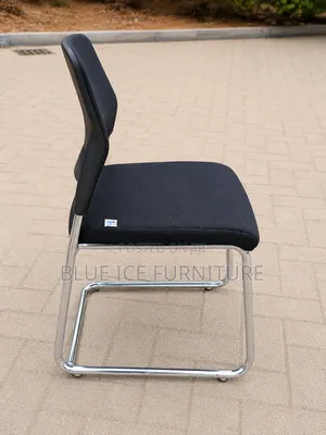 Modern Black Visitors Chair -Armless Chair