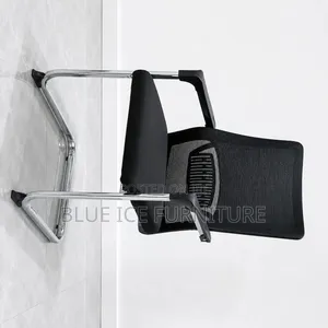 Modern Office Visitors Chairs With Metallic Armrest
