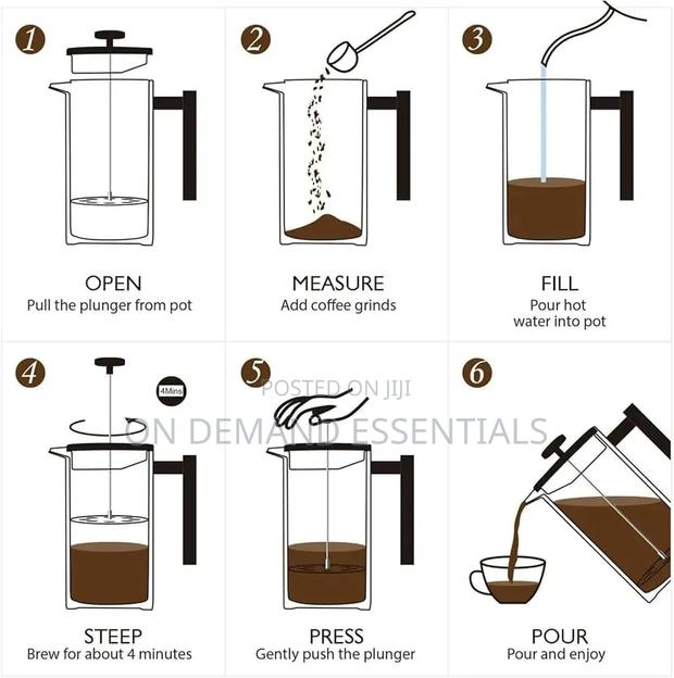 600ml High Quality French Press Coffee Maker - thumbnail 2