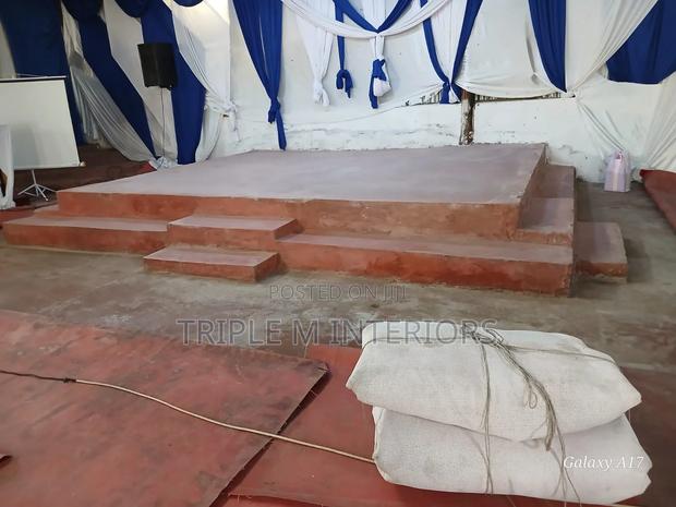 Before After Installation 4mm Delta Wall to Wall Carpet for Pulpits