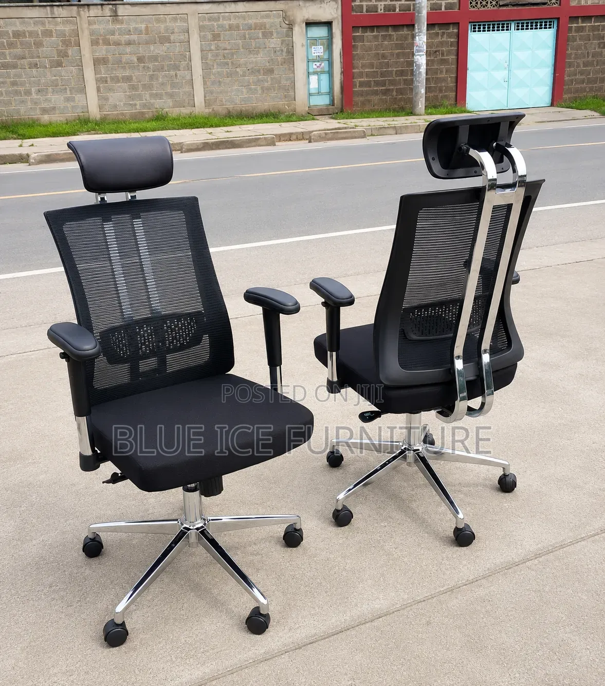 Orthopaedic Adjustable Headrest Chair Lumbar Back Support