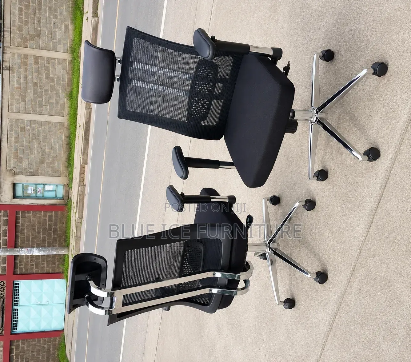 Orthopaedic Adjustable Headrest Chair Lumbar Back Support