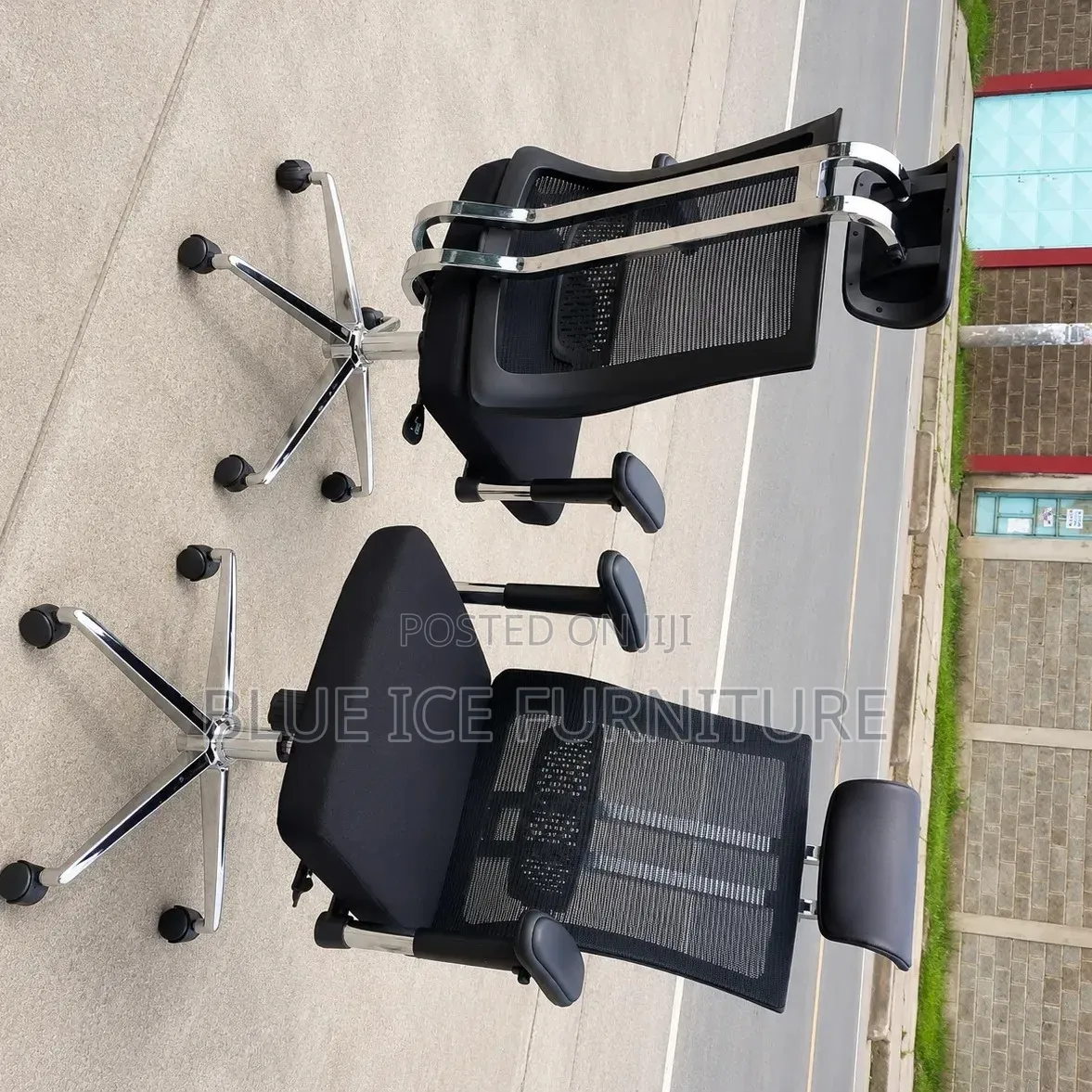 Orthopaedic Adjustable Headrest Chair Lumbar Back Support