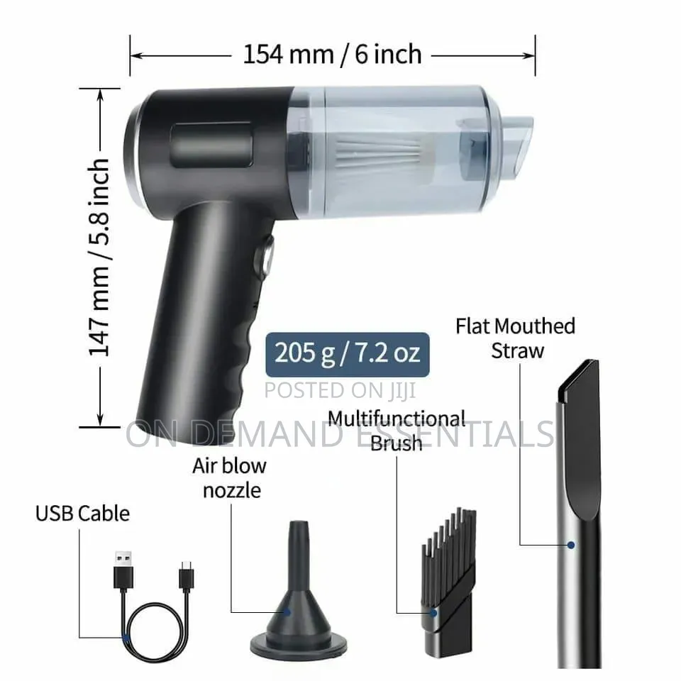 3in1 Handheld Wireless Car/Home Vacuum Cleaner