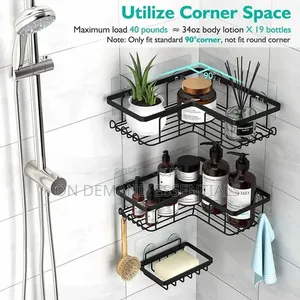 3pcs Set Heavy-Duty Shower Caddy Shelf/Bathroom Organizer