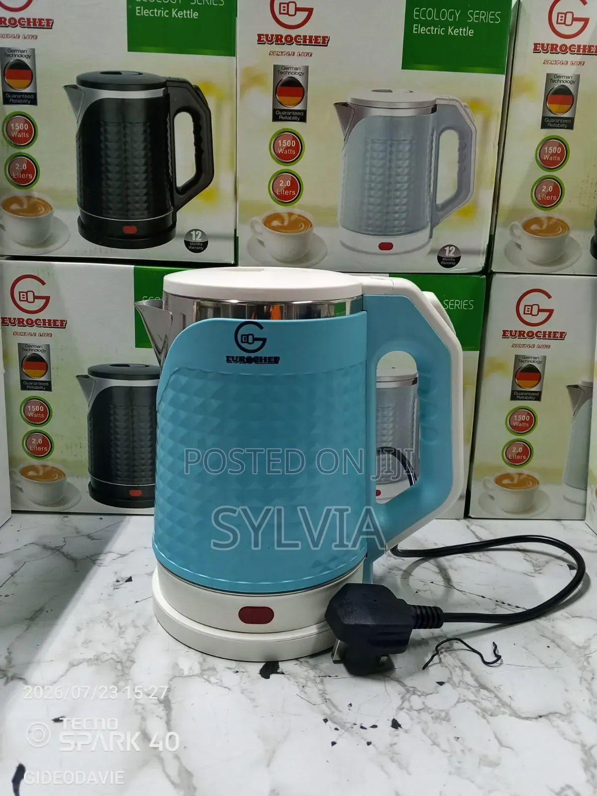 Eurochef Electric Kettle 2.o Litres