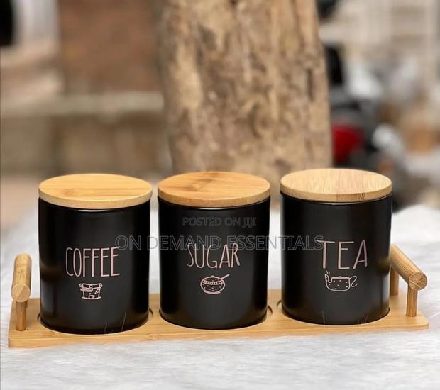3pc Ceramic Canister Set - main view